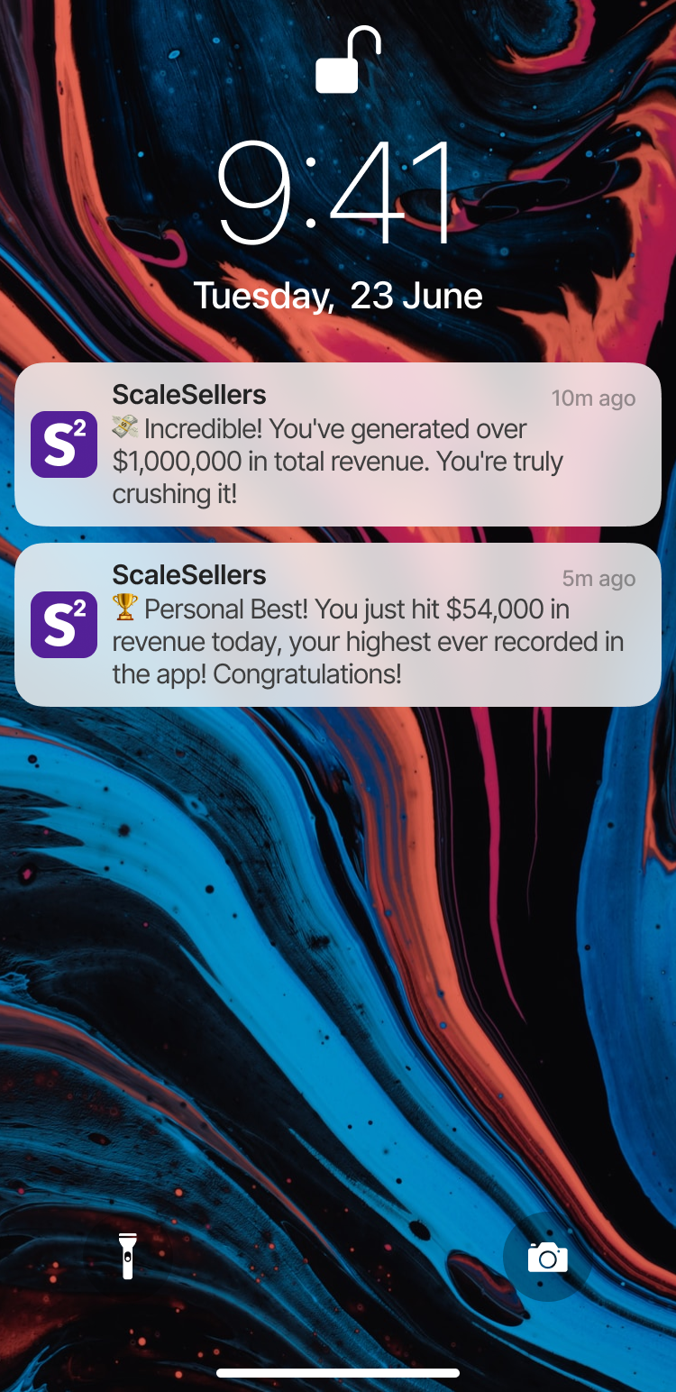 Revenue Milestone Notifications